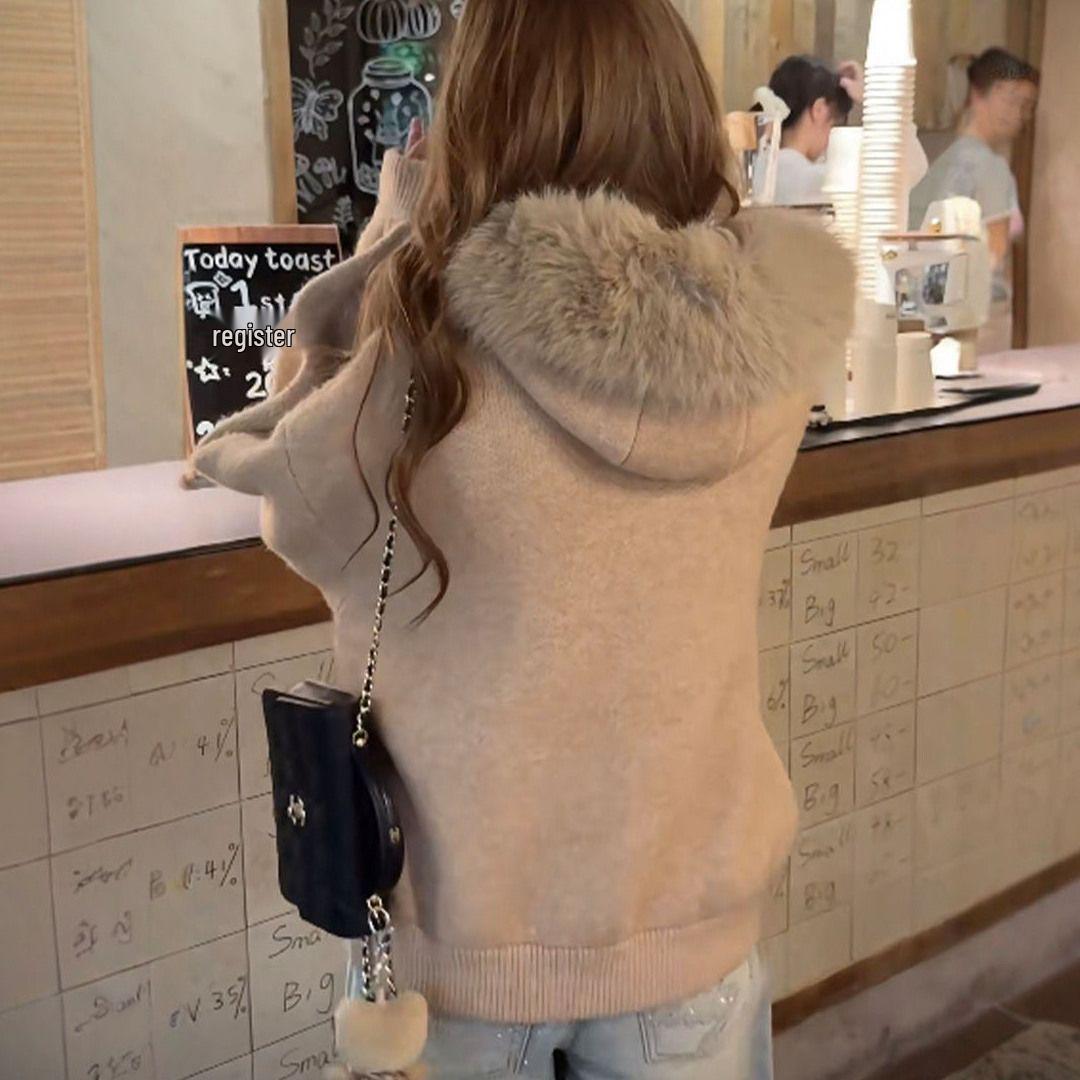 

Женский осенне-зимний вязаный кардиган цвета хаки - Мягкий, приталенный и свободного кроя S хаки