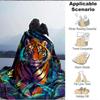 1pc Tiger Jungle Lightweight Flannel Blanket, Comfortable and Warm Blanket, for Office and Camping Sofa Bed, Livingroom178