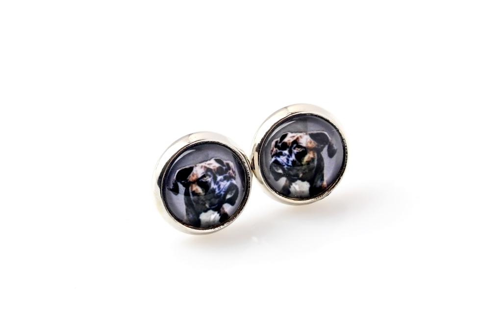 Boxer, German Boxer I - earrings your photo handmade, own photo, jewelry from the Art.-Dog brand