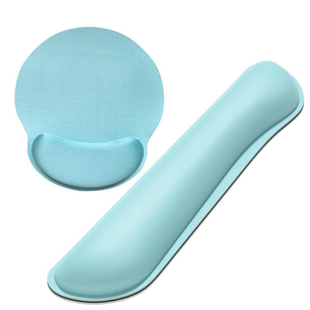 2Pcs/Set Comfortable Ergonomic Keyboard Wrist Rest Slow Rebound Wrist  Mat  Office Use