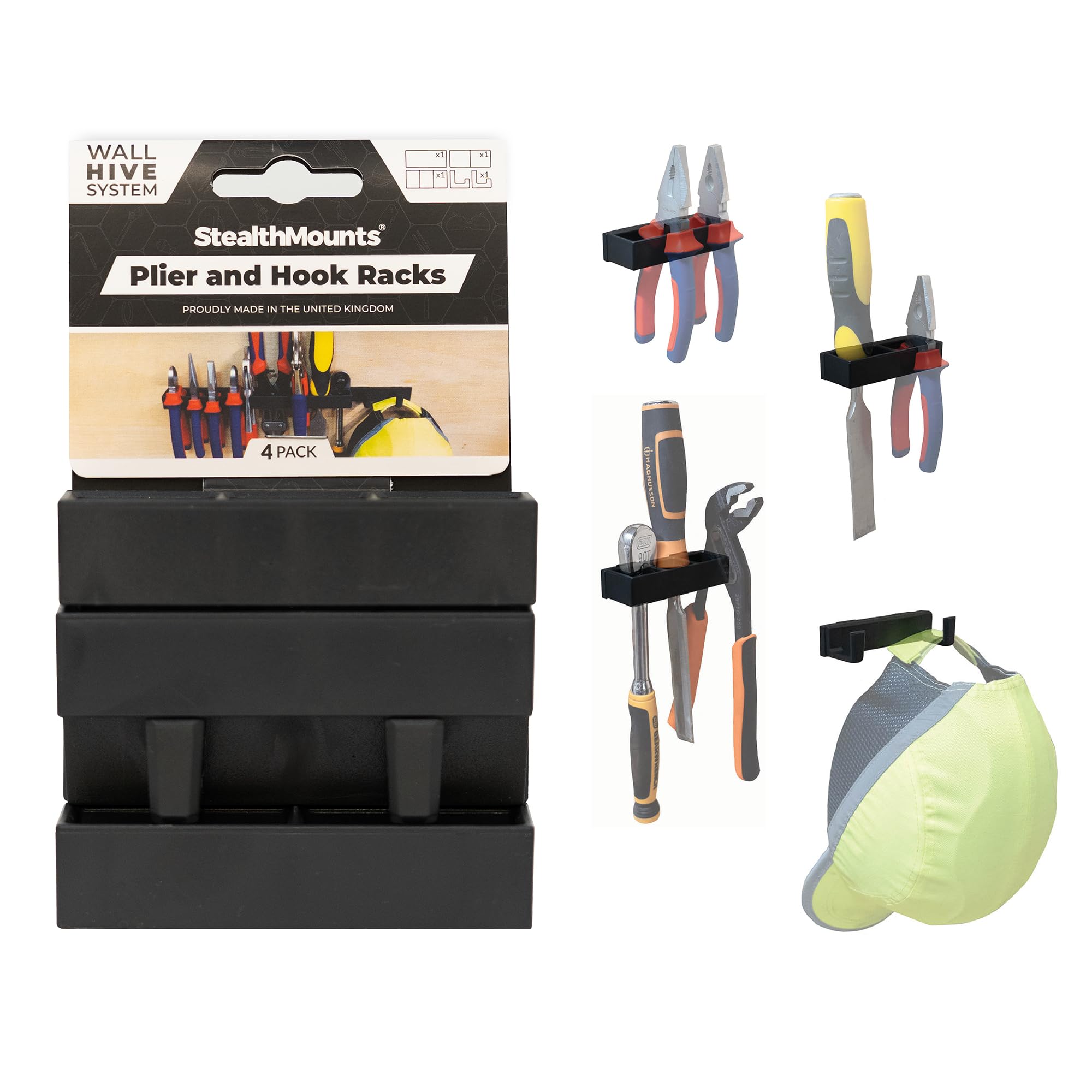 

StealthMounts Blackwall Hive System Pliers and Hook Set - 4 Pack