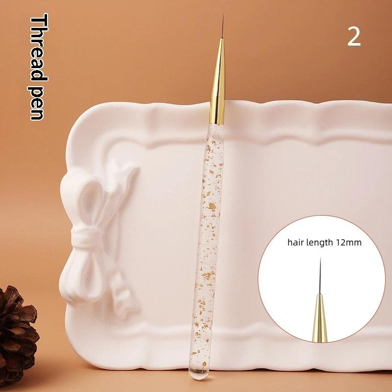 1Pcs Nail Brush Set Detail Work Pens Stylish Acrylic Handles Gel Nail Art Fine Line Painting Professional Home Use Manicure Tool