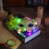 Mode Karneval Party Maskerade Maske Seitenblume Spitze Mardi Gras Maske Elektronisch Elegant LED Halbgesichtsmaske für Damen