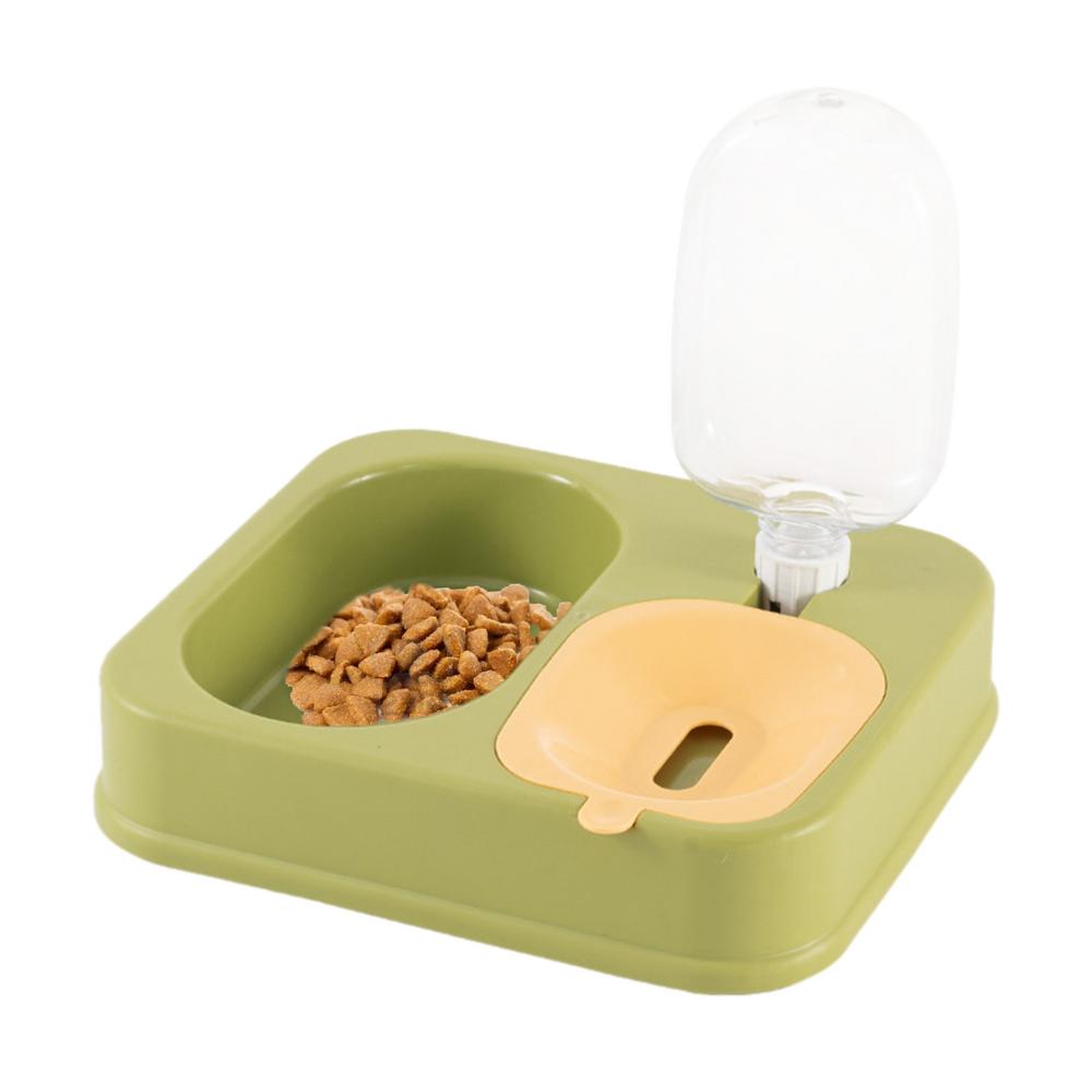 Cat Dishes For Food And Water 2 In 1 Raised Pet Feeding Bowl Double Dishes Bunny Food Water Dispenser Set Automatic Waterer