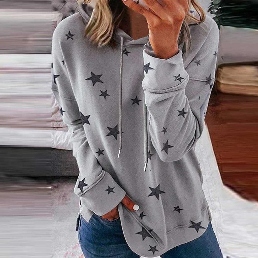 Buy Women Fashion Hooded Star Print 