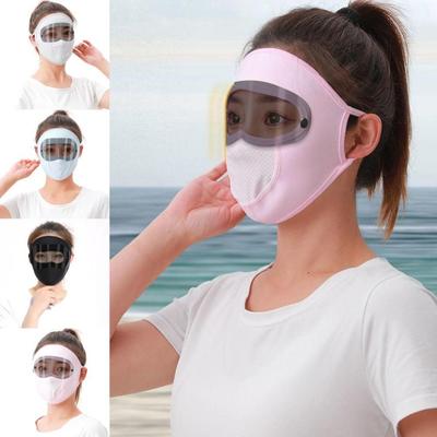 Dustproof Summer Sunscreen Mask HD Anti Fog Goggles Sunscreen Hood Stylish Thin Face Mask  Women
