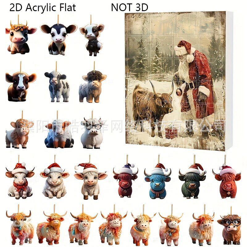 

Christmas Cat Lovers Advent Calendar: Acrylic Tree Decorations 1 Box