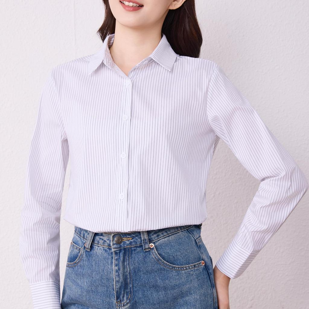 SAISON PRINTANIÈRE Chemise Ample Longue Plus Décontractée Quotidienne Taille 2L Blouse Femme, Douce, Sans Repassage, Coupe, Manche, Tailles, Mode, Navettage, Vêtement, Respirante,