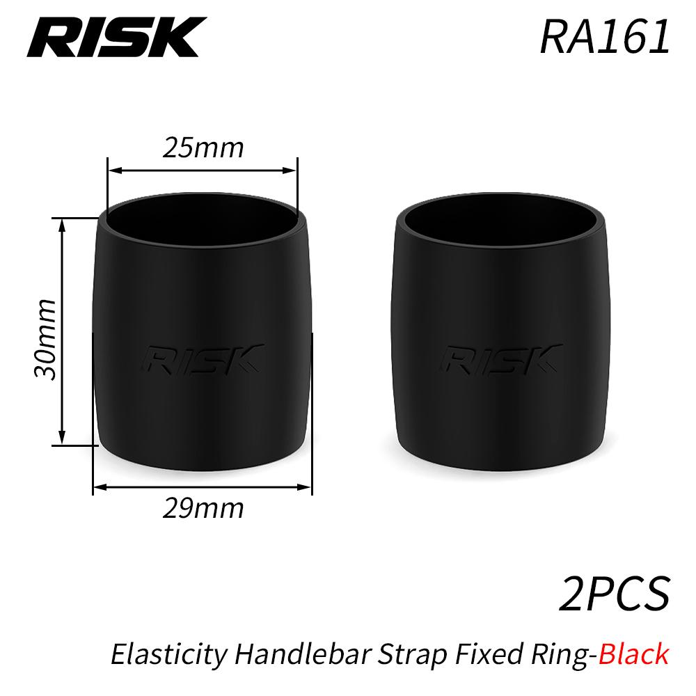 RISK Bicycle Handlebar Tape Fixing Rings Silicone Anti Slip High Elastic Rubber Sleeve Road Mountain Bike Handlebar Installation
