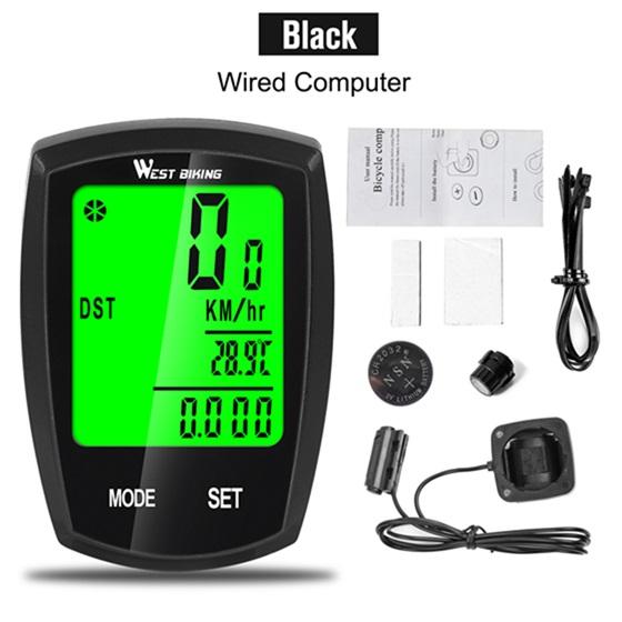 WEST BIKING Solar Powered Bike Computer Wireless Waterproof Bicycle Speedometer Odometer Automatic Wake-up Bicycle Computer2