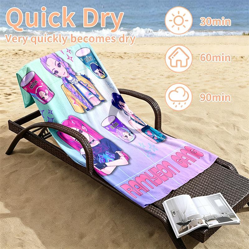 Kpop demon hunters Beach towels also serve as bath towels summer essential a musthave for the outdoors the beach and the pool