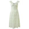 Sancai Women's Resort Floral Chiffon V-Neck Maxi Dress