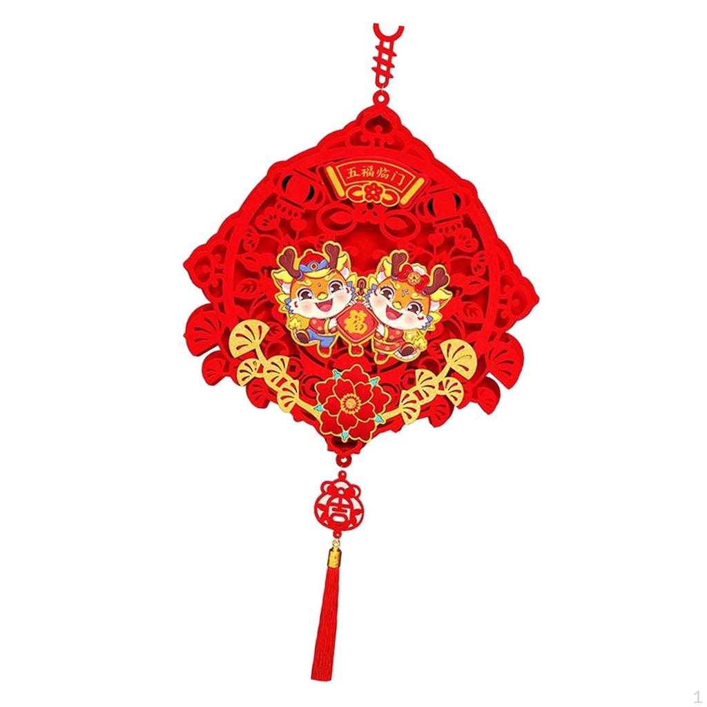 Chinese Year Hanging Decoration Charm Tassel Ornament Lunar Pendant Fu Character