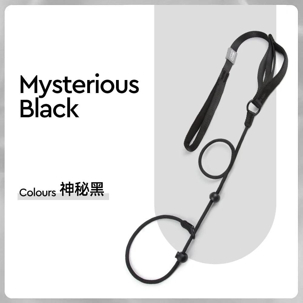 

Новый поводок для домашних животных, противовзрывной, с цепочкой Punch P, светоотражающий и дышащий, интегрированный поводок для выгула собак, товары для животных чёрный