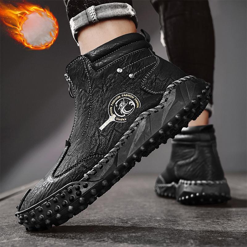 Autumn/ Winter Genuine Leather Men Shoes Waterproof Outdoor Men Boots Comfortable Men Walking Hiking Boots
