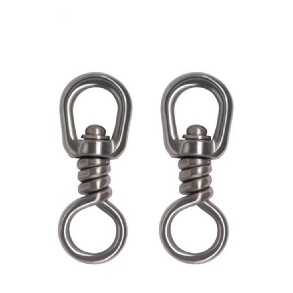 6pcs Stainless Steel Connector Rolling Swivel Snap Tuna Long Line Boat Saltwater Fishing Supplies Tackle Accessories