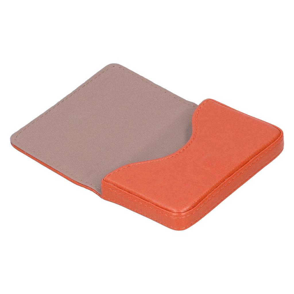 Vis visitkortsetui med magnetlås Bärbar namnkortshållare Gåva för män kvinnor Orange 001#