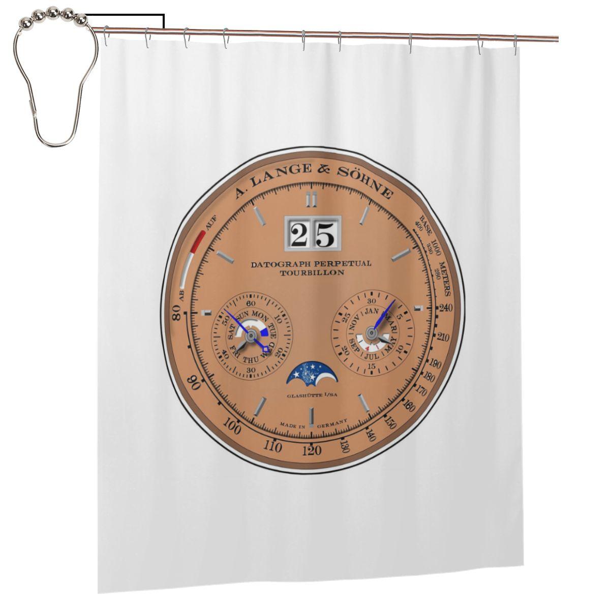 

Lange & Sohne Datograph Dial Shower Curtain Bathroom Polyester Waterproof Bath Curtains With Hooks W60H190(CM)-1 Pcs