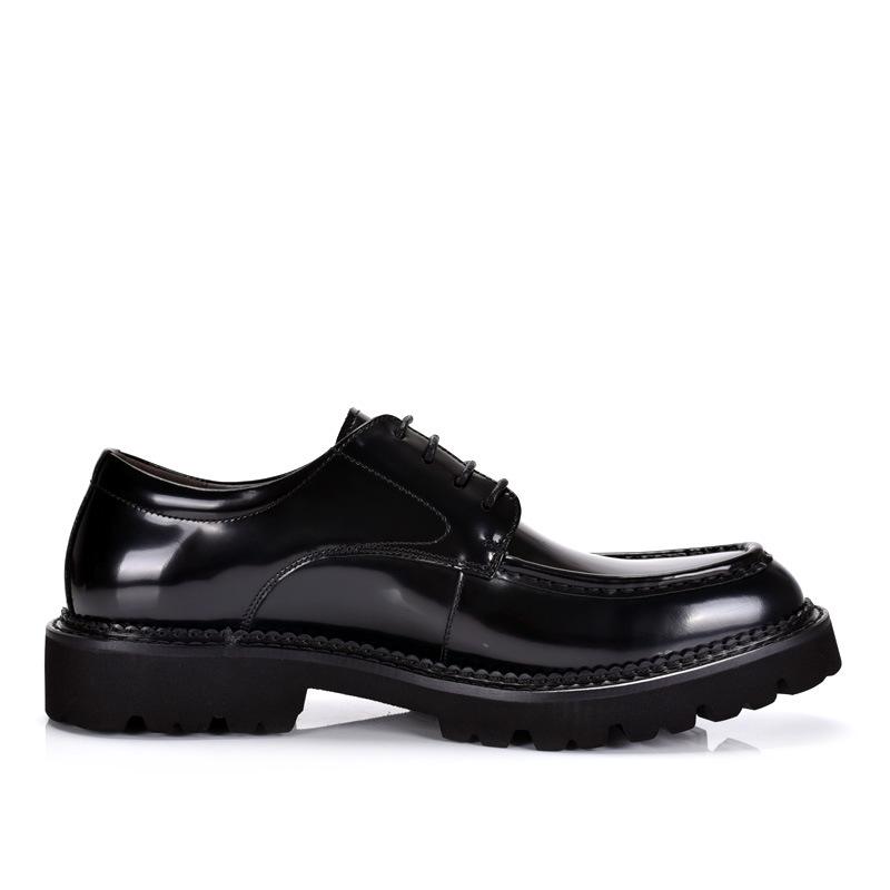 Men's Spring & Autumn British Style Patent Leather Slip-On Shoes for Business & Wedding
