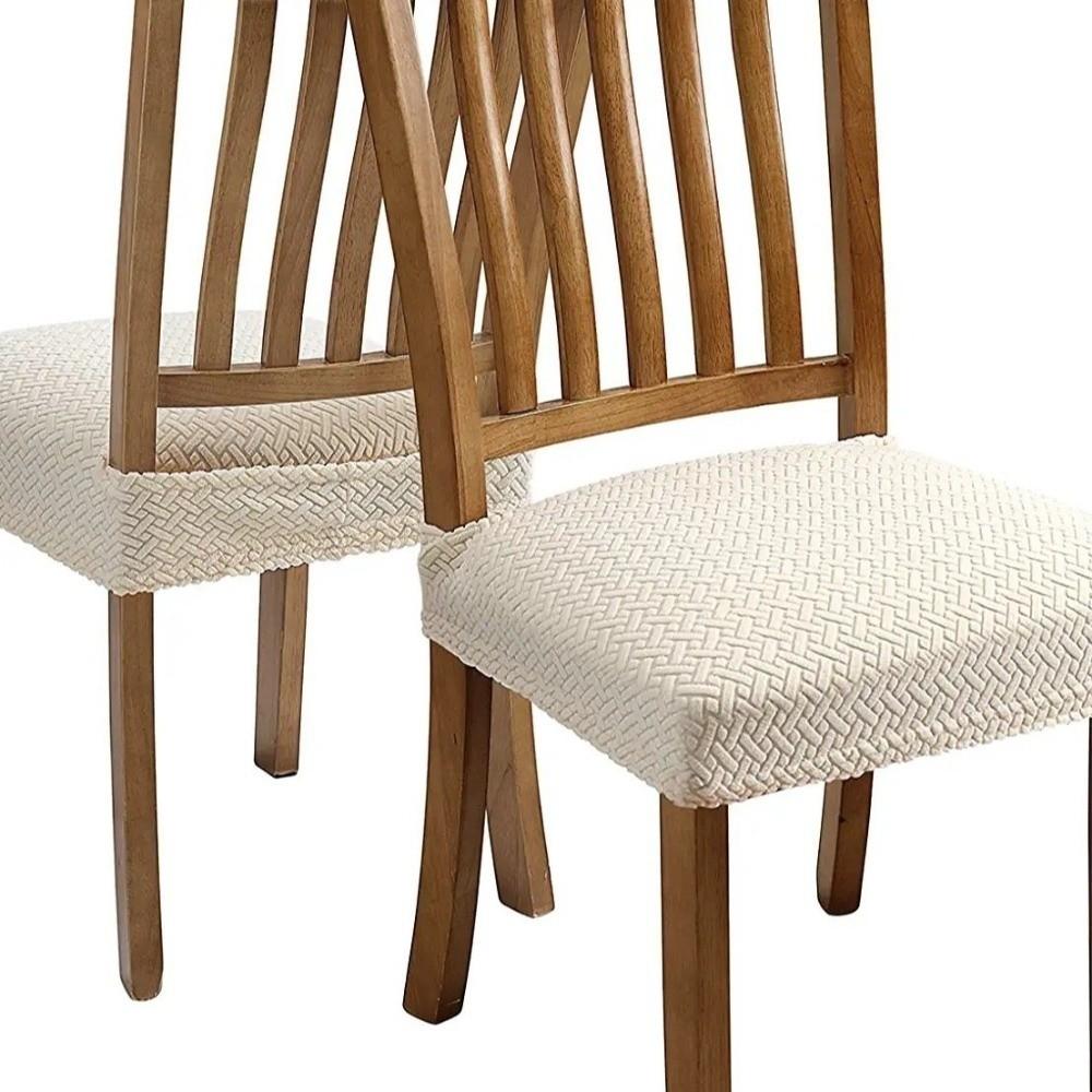 Solid Color Slipcover Removable Washable Jacquard Chair Seat Covers Four Season Universal Stretch Spandex Chair Covers