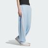 Adidas SS25 Banana Knit Joggers Simple Loose Striped Versatile Casual Pants Women Bottoms Blue KE5893