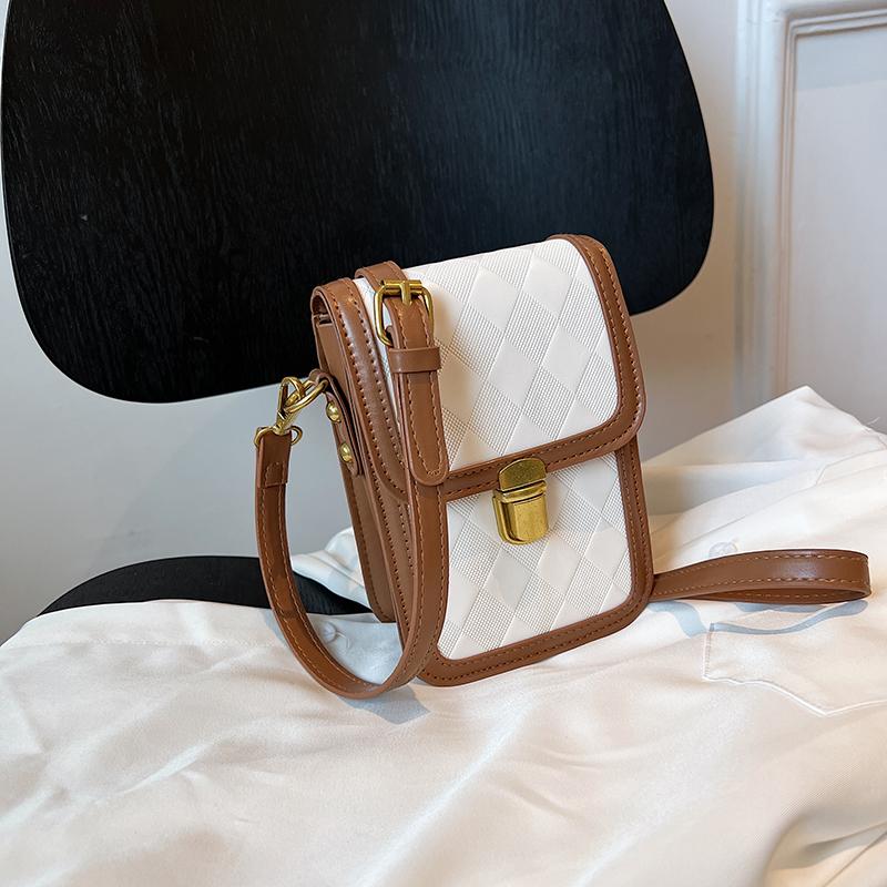 

Женская стеганая сумка через плечо, легкая сумка из искусственной кожи с застежкой-замком на съемном ремешке для ежедневного хранения предметов первой необходимости