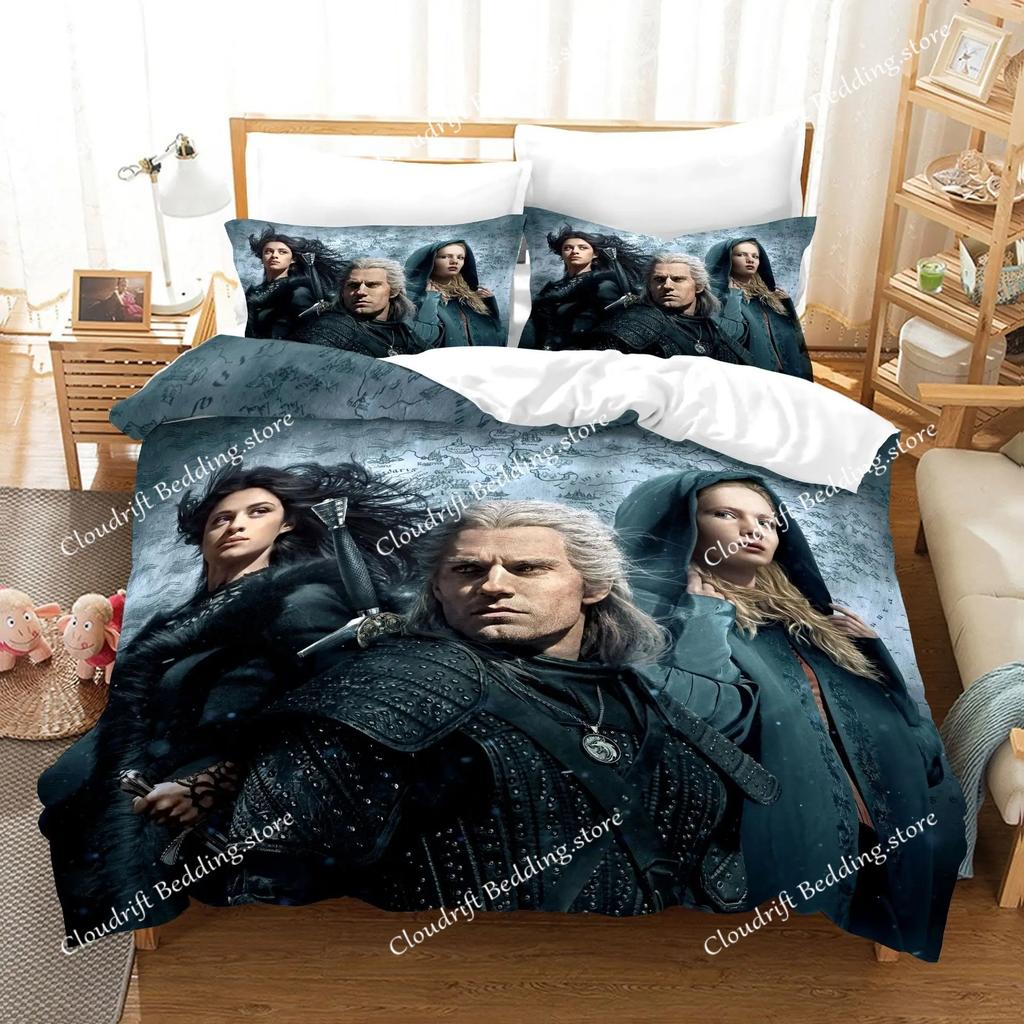 T-The W-witcher 3 Bedding Set Print Duvet Cover Pillowcase Teenagers and Adult quilt cover Home Textileextile
