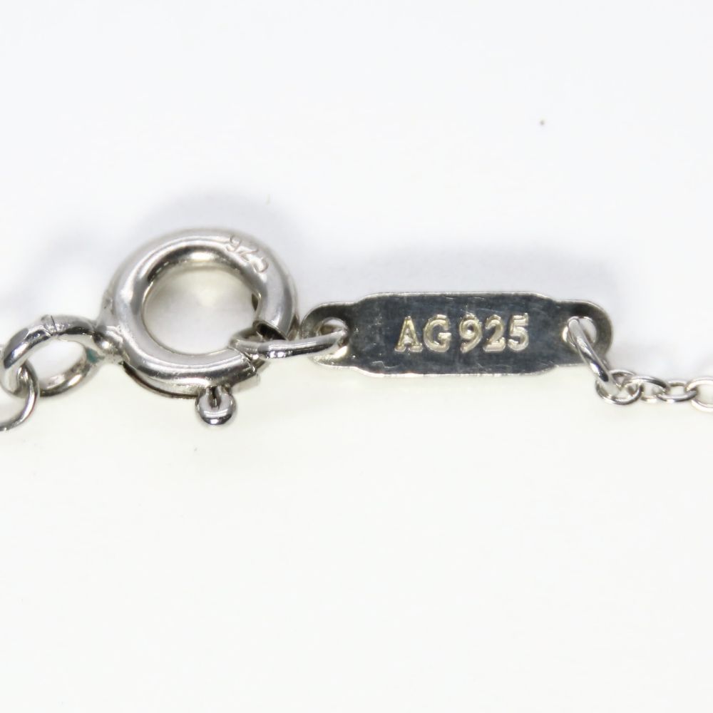 Used TIFFANY&Co. Necklace Return to Double heart Silver925 2.5g Silver TIFFANY & Co. Blue mini