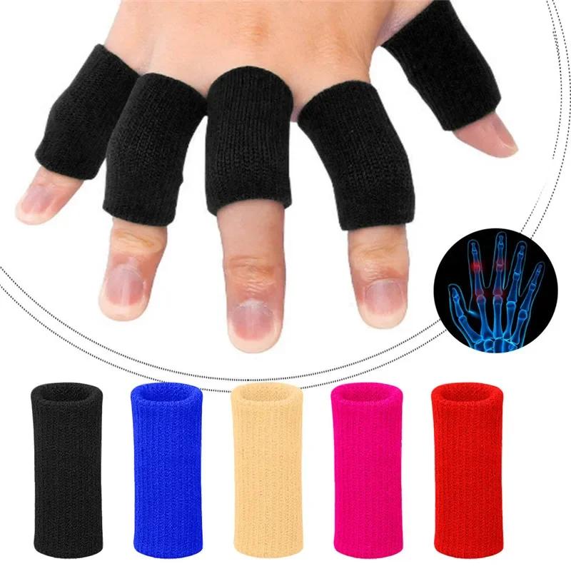 10Pcs Finger Protection Arthritis Support Thumb Brace Protector Finger Guard Fitness Sport Basketball Gym Elastic Finger Sleeves