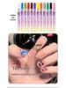 12-Color Acrylic Nail Art Graffiti Pen Set - Quick-Dry for DIY Painting, Dotting, and Outlining