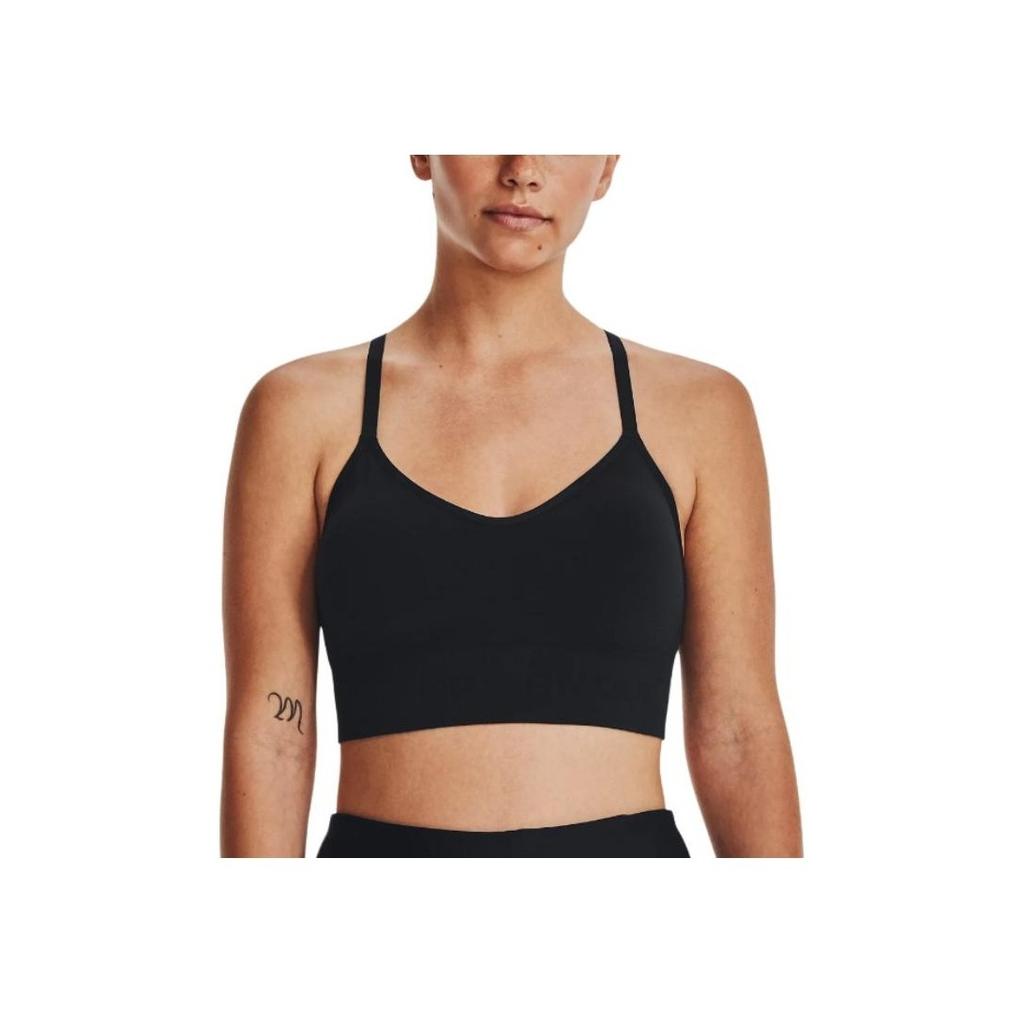 Under Armour Seamless Solid Training Low-Intensity Sports Bra Women Underwear Black 1380428-001