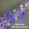 Christmas Ribbon Fairy Light Christmas Decoration DIY Bows String Light Ornaments For Home Xmas tree Decor New Year