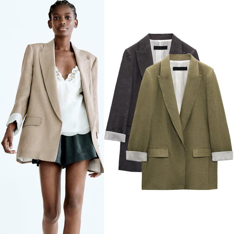 Fall Fashion Loose Flip Pocket Casual Linen