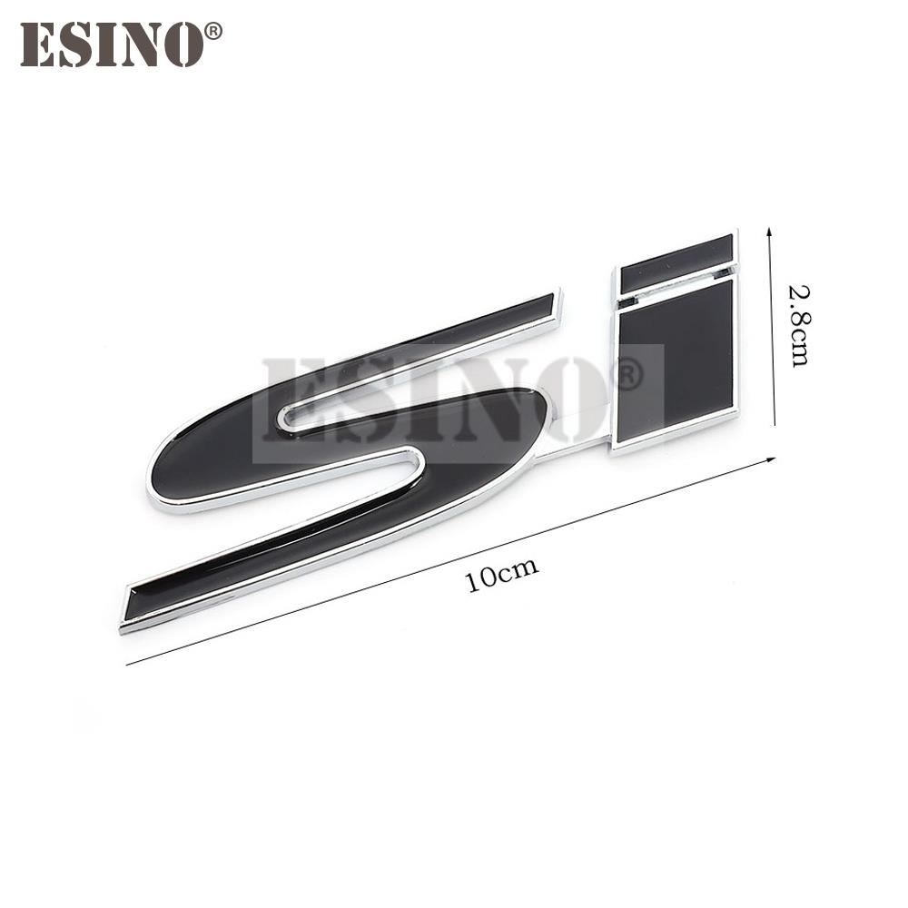 New Car Styling 3D Metal Adhesive Front Grill Chrome Zinc Alloy SI Emblem Badge Auto Accessory for Honda Civic Si