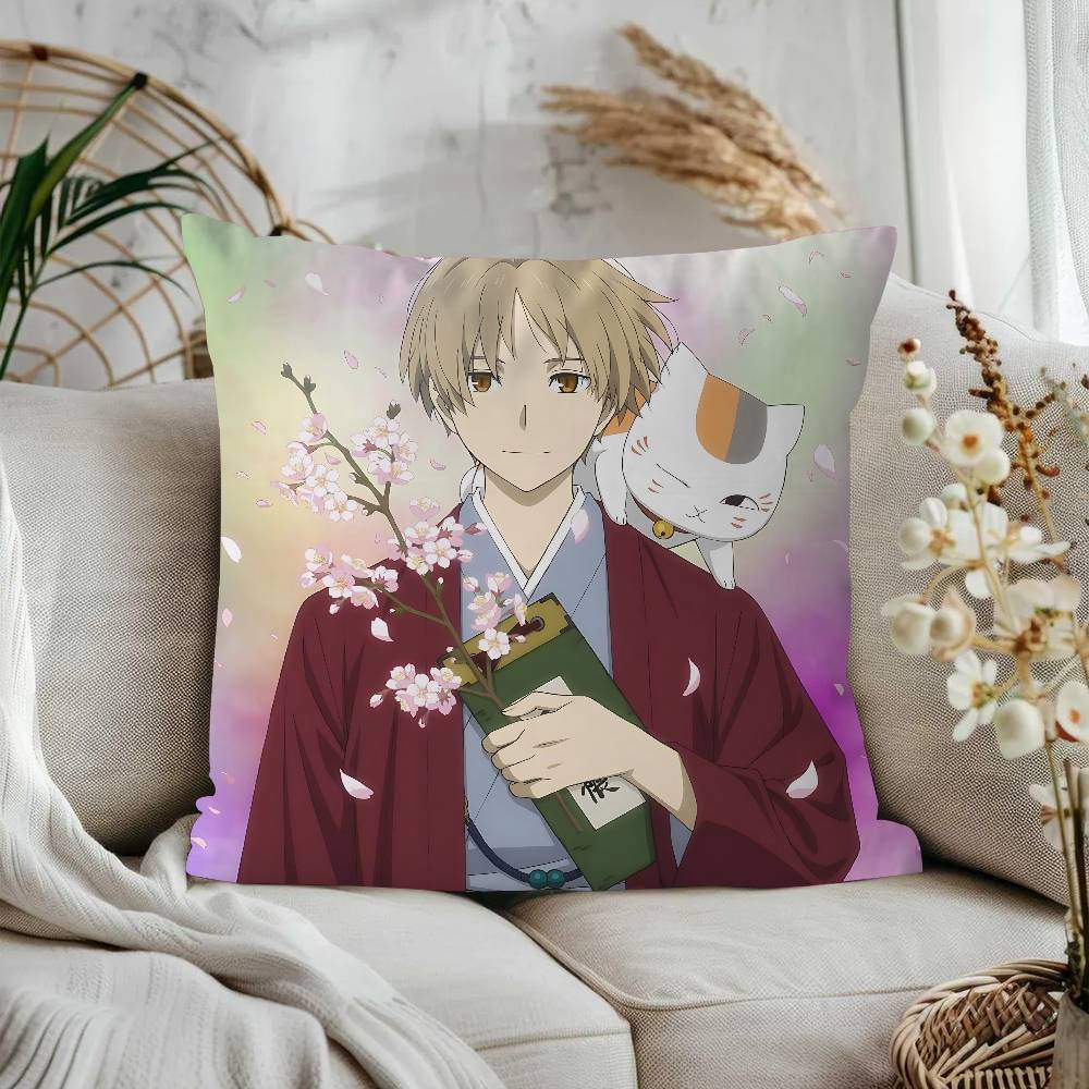 

Нацумэ Такаси Аниме Наволочка Подушка Обивка Диванная Накидка Домашний Декор Наволочка 24x24Inch