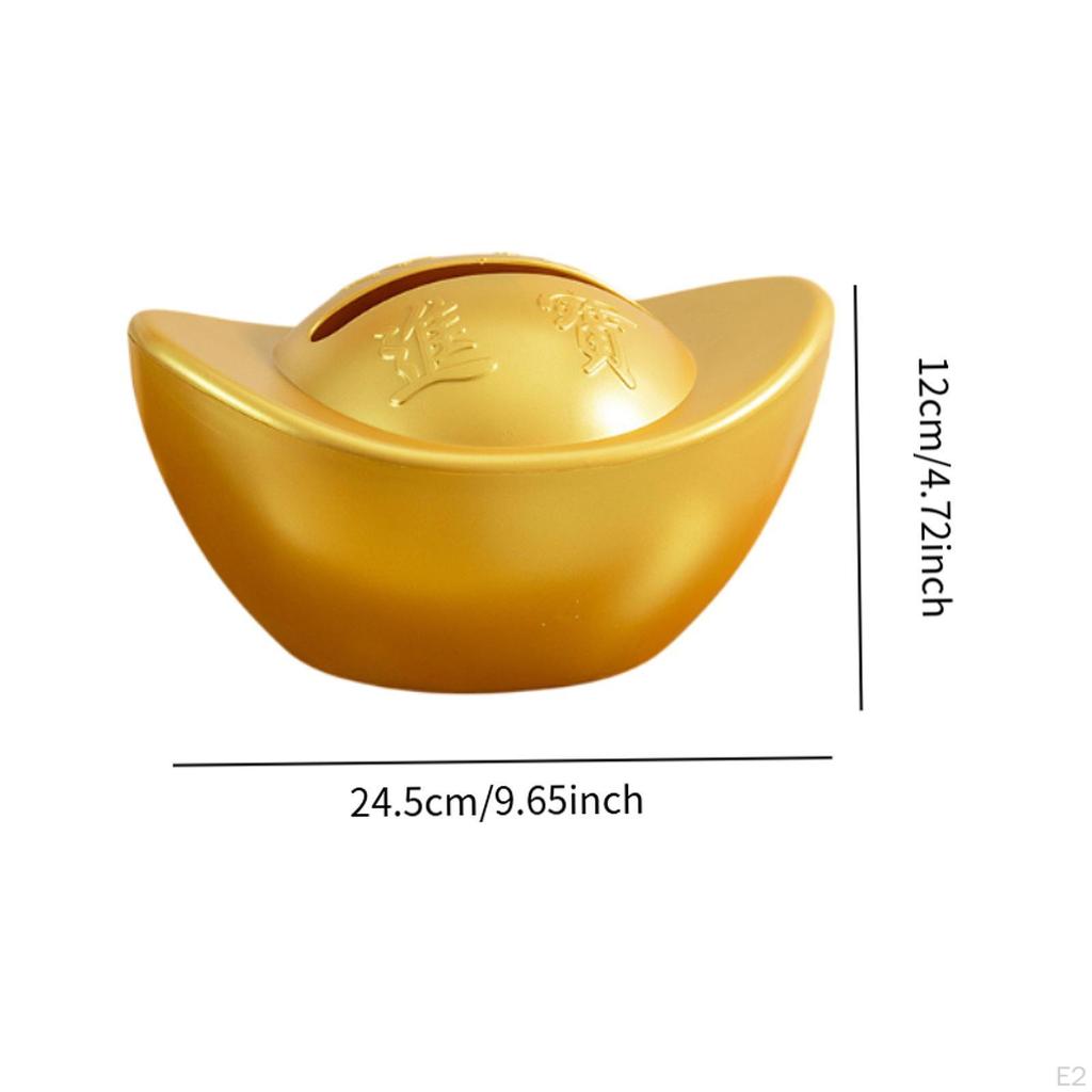 Ingot Yuan Bao Tissue Box Cover Desktop Ornament Dispenser Case for Countertop