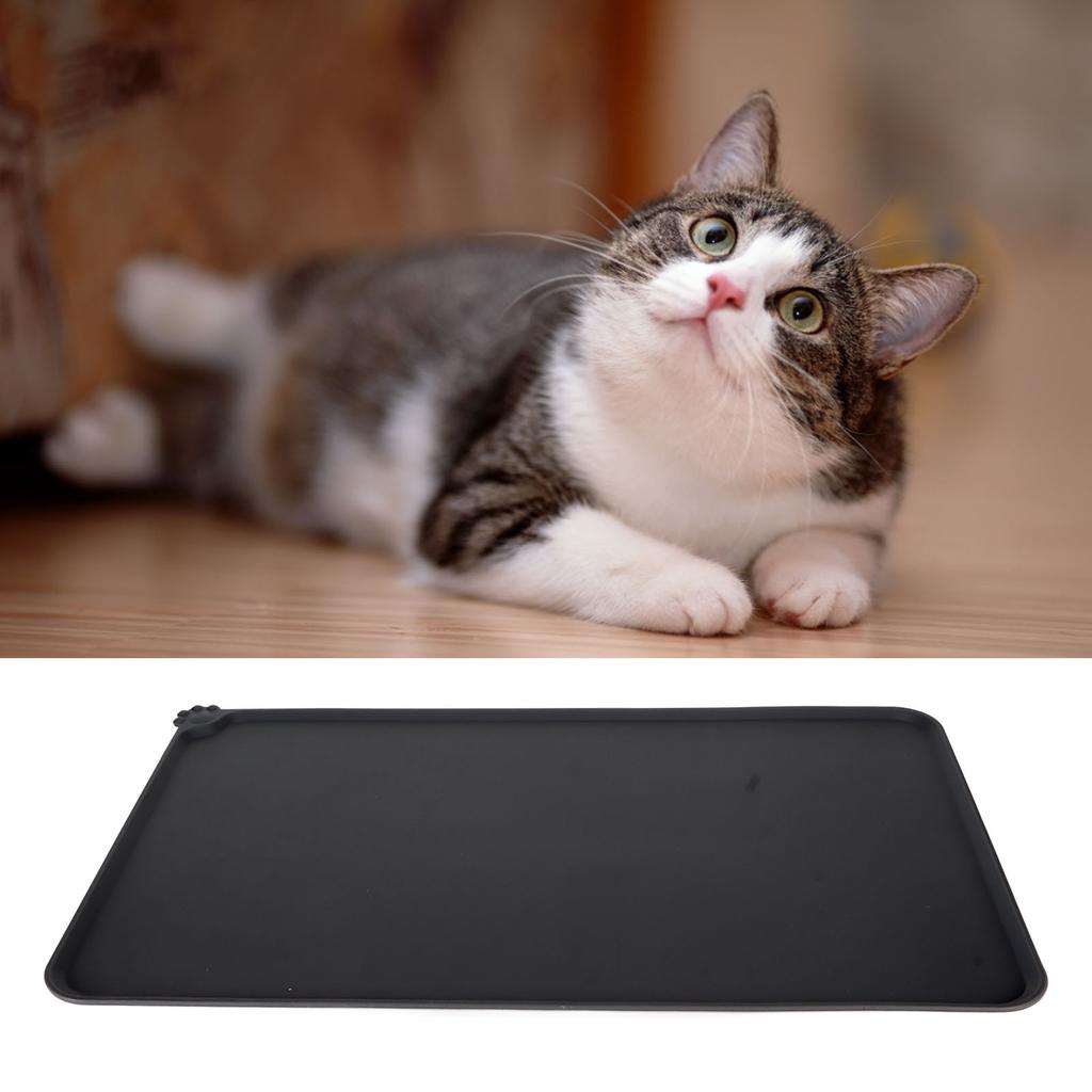 Silicone Pet Feeding Mat Waterproof Prevent Slipping and Spilling Foldable Pet Feeding Placemat for Dog Cat