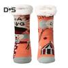 1 Pair Winter Floor Socks Thickened Fuzzy Plush Warmth Retention Christmas Print Leg Warmer Silicone Bottom Fall Winter Floor Socks Holiday Gift