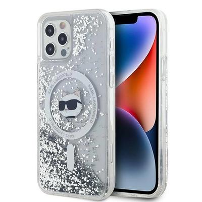 Karl Lagerfeld Klhmp12Mlgchsgh Iphone 12/12 Pro 6.1 Hardcase Transparent Liquid Glitter Choupette Head Magsafe