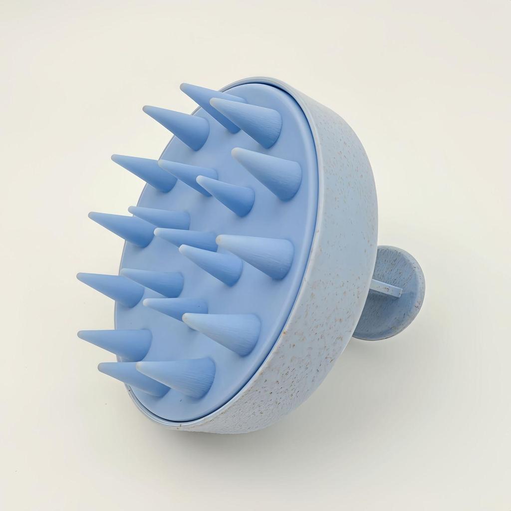 Wheat Straw Shampoo & Scalp Massage Brush Set for Hair Dyeing and Rinsing