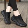 Summer hollow breathable mesh casual sports shoes women's soft sole light running net shoes all black shoes