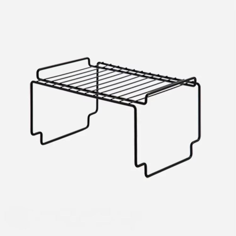 Double-Layered Cupboard Dish Rack Iron Kitchen Organizer Rack Seasoning Storage Rack Kitchenware