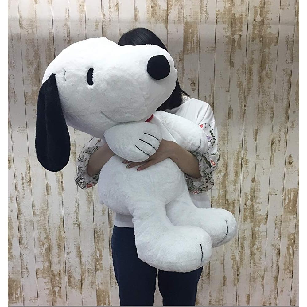 Nakajima Corporation Peanuts Snoopy Hugging Plush Toy 2L Size Black 077394-15