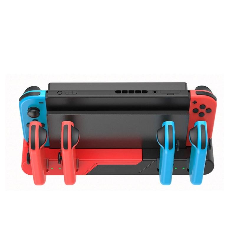 Multiple Angles Gamepad Charger Stand with Overheating Protections Compact Charging Stations Easy Carrying for Switches