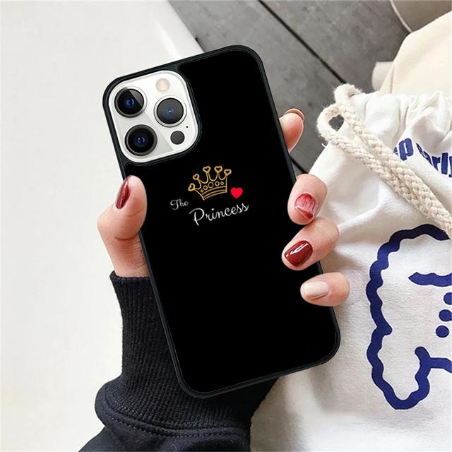 Koningin prinses kroon Coque Shell Voor iPhone 17 Air 15 16 14 13 12 Pro Max 11 Pro Max Plus Telefoonhoesje Cover