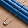 925 Sterling Silver Exquisite Simple Adzuki Bean Necklace Women's Fashion Party Engagement Gift Accessories