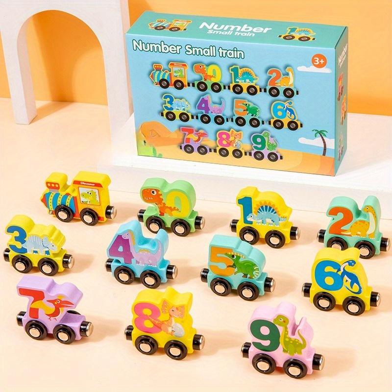 Wooden Magnetic Train Puzzle Set: Colorful Cartoon Design, Enhances Early Learning and Cognitive Skills