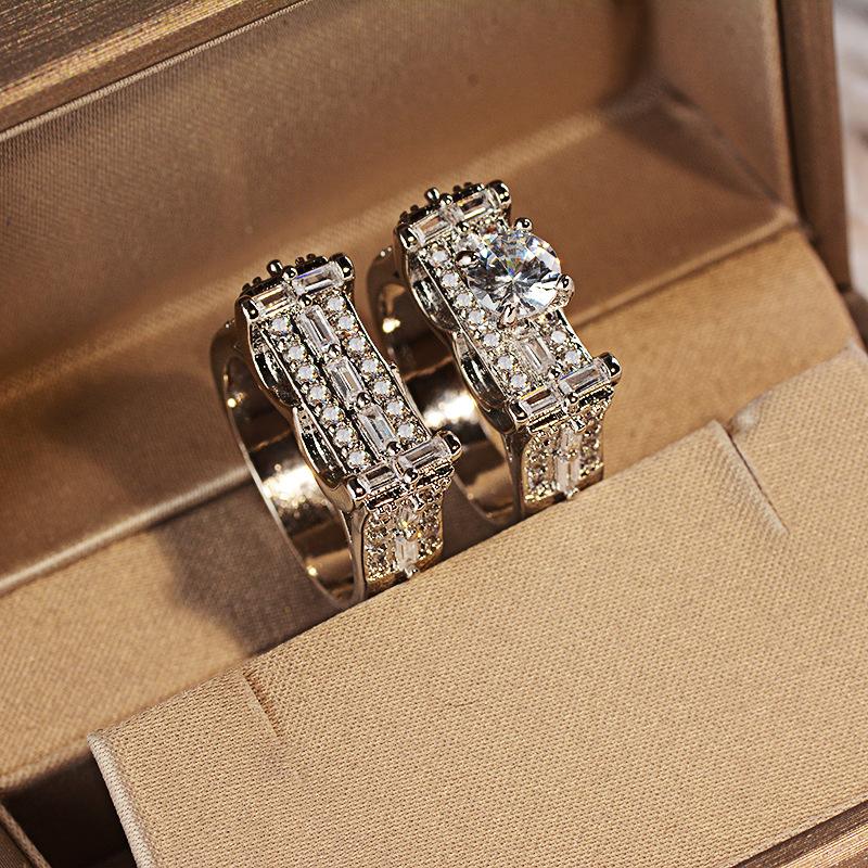 Sace Gems Set Creativo 1 Pezzo Anello in Lega di Rame Zircone Gioielli da Donna Promessa di Matrimonio Festa Regalo