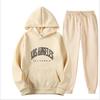 Europäische und amerikanische Herrenmode Frühling und Herbst Kapuzenpullover einfarbig Pullover-Anzug Herren Sport- und Freizeitanzug Herren-Kapuzenpullover