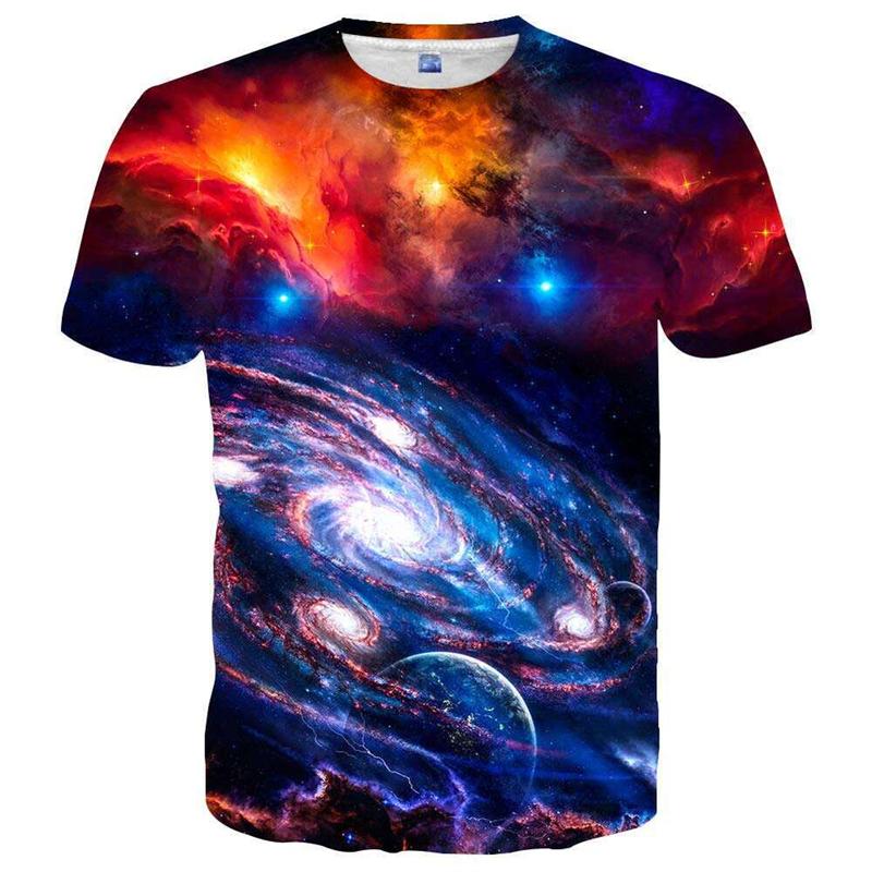 Bunte Lightning 3D Grafik T-Shirts Y2k Herren Freizeit Harajuku Street Kurzarm Tops Damen Mode Ice T-Shirt Kind Übergroße T-Shirts